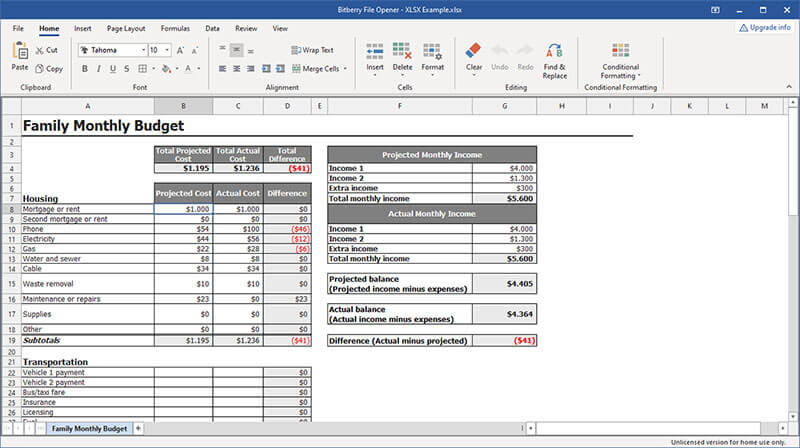 Open, edit, and convert Excel XLS and XLSX files without Microsoft Office with Bitberry File Opener