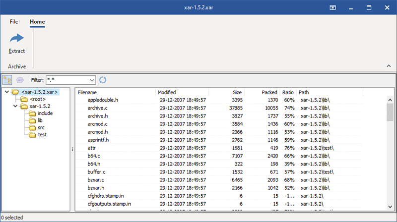 Open and extract GZIP Compressed TAR Archive files on Windows with Bitberry File Opener